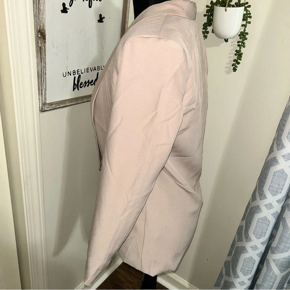 Urban Coco Women’s Blazer Jacket Open Front (Small, Khaki) - Picture 4 of 7